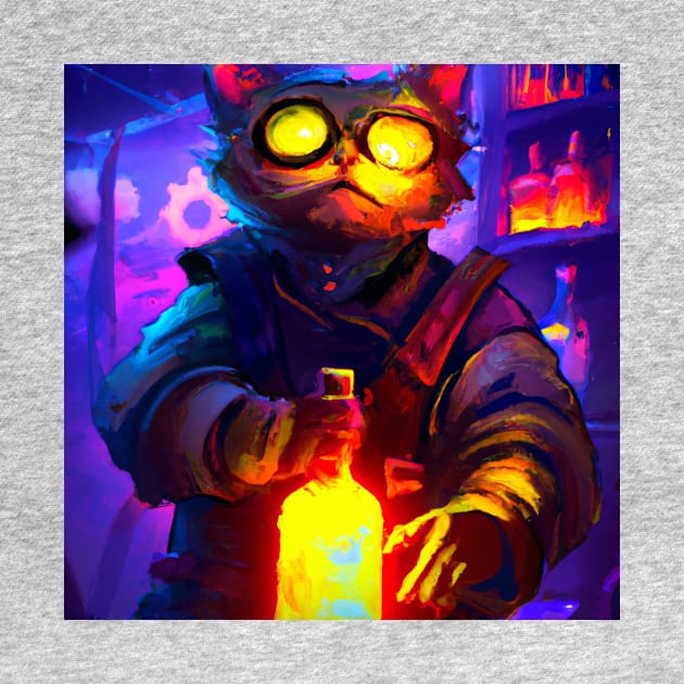 Futuristic Cat is a SciFi Mixologist by Star Scrunch